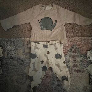 Wonder Nation Newborn Elephant Print Outfit